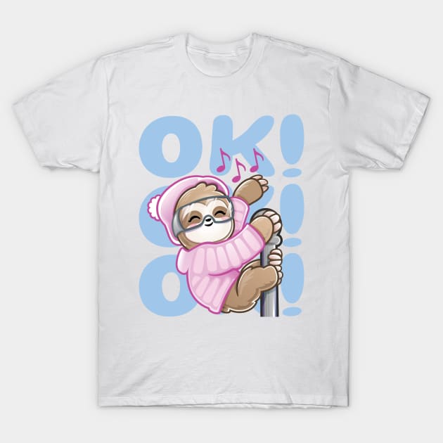 Ski Rave Sloth Kid Baby Dance Ok T-Shirt by PnJ